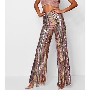 Rainbow sequins pant